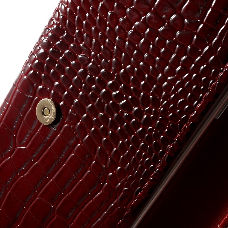 Crocodile Texture Leather Wallet Pouch Cover for iPhone 7 Plus/ 6 Plus / 6s Plus, Size: 160 x 78mm - Red-10