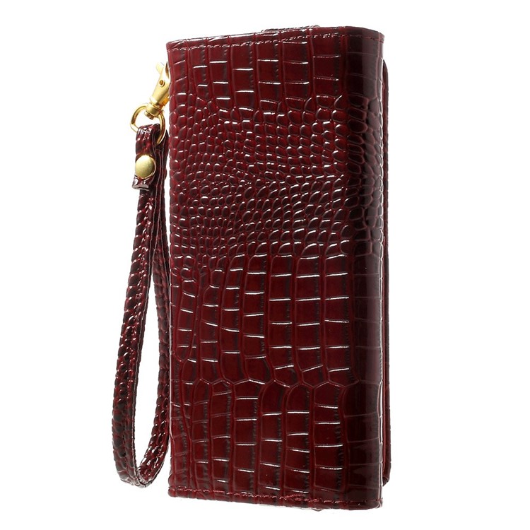 Crocodile Texture Leather Wallet Pouch Cover for iPhone 7 Plus/ 6 Plus / 6s Plus, Size: 160 x 78mm - Red-6