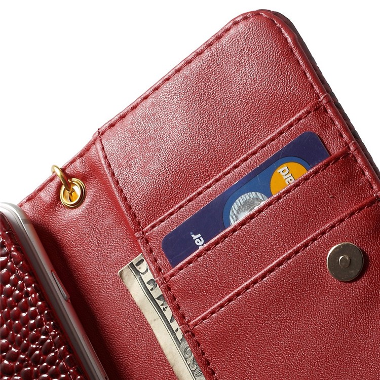 Crocodile Texture Leather Wallet Pouch Cover for iPhone 7 Plus/ 6 Plus / 6s Plus, Size: 160 x 78mm - Red-9