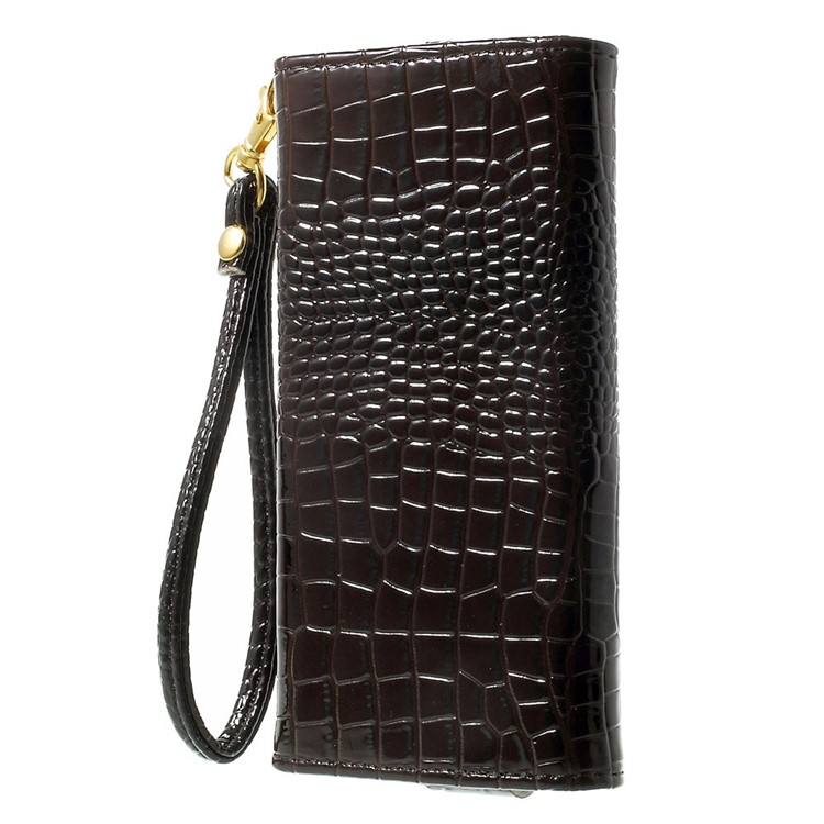 Crocodile Texture Leather Flip Cover Case for iPhone 7 Plus/ 6 Plus / 6s Plus, Size: 160 x 78mm - Brown-6