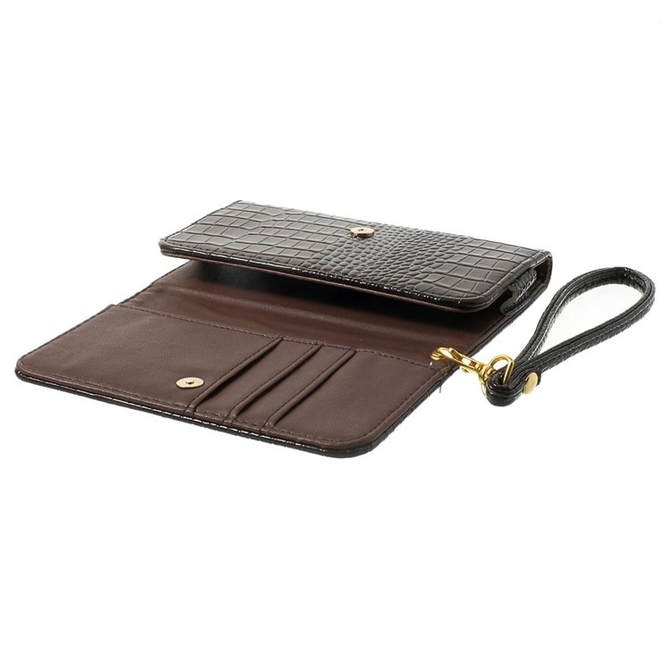 Crocodile Texture Leather Flip Cover Case for iPhone 7 Plus/ 6 Plus / 6s Plus, Size: 160 x 78mm - Brown-8