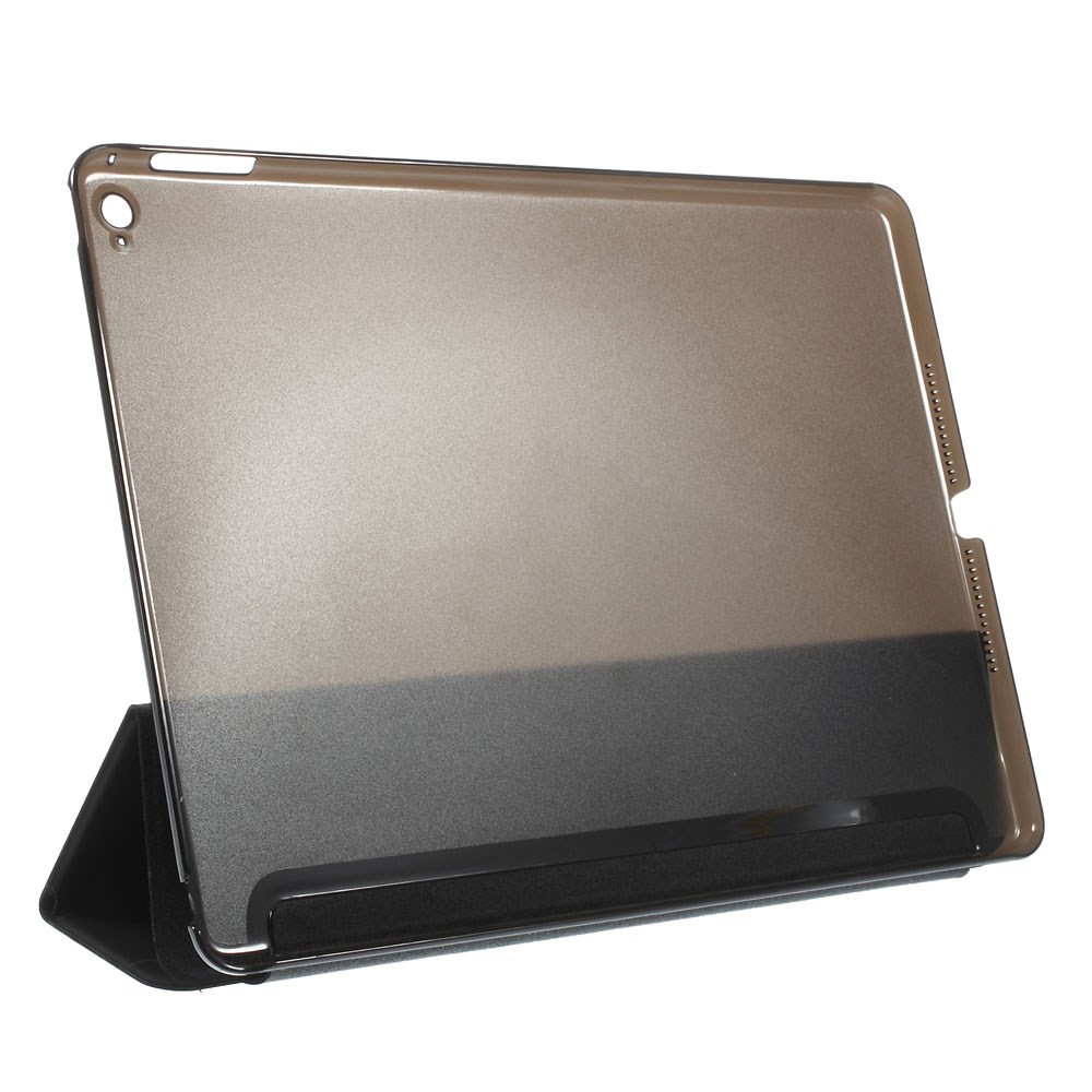 For iPad Air 2 Slim Tri-fold Stand Leather Flip Cover - Black-3