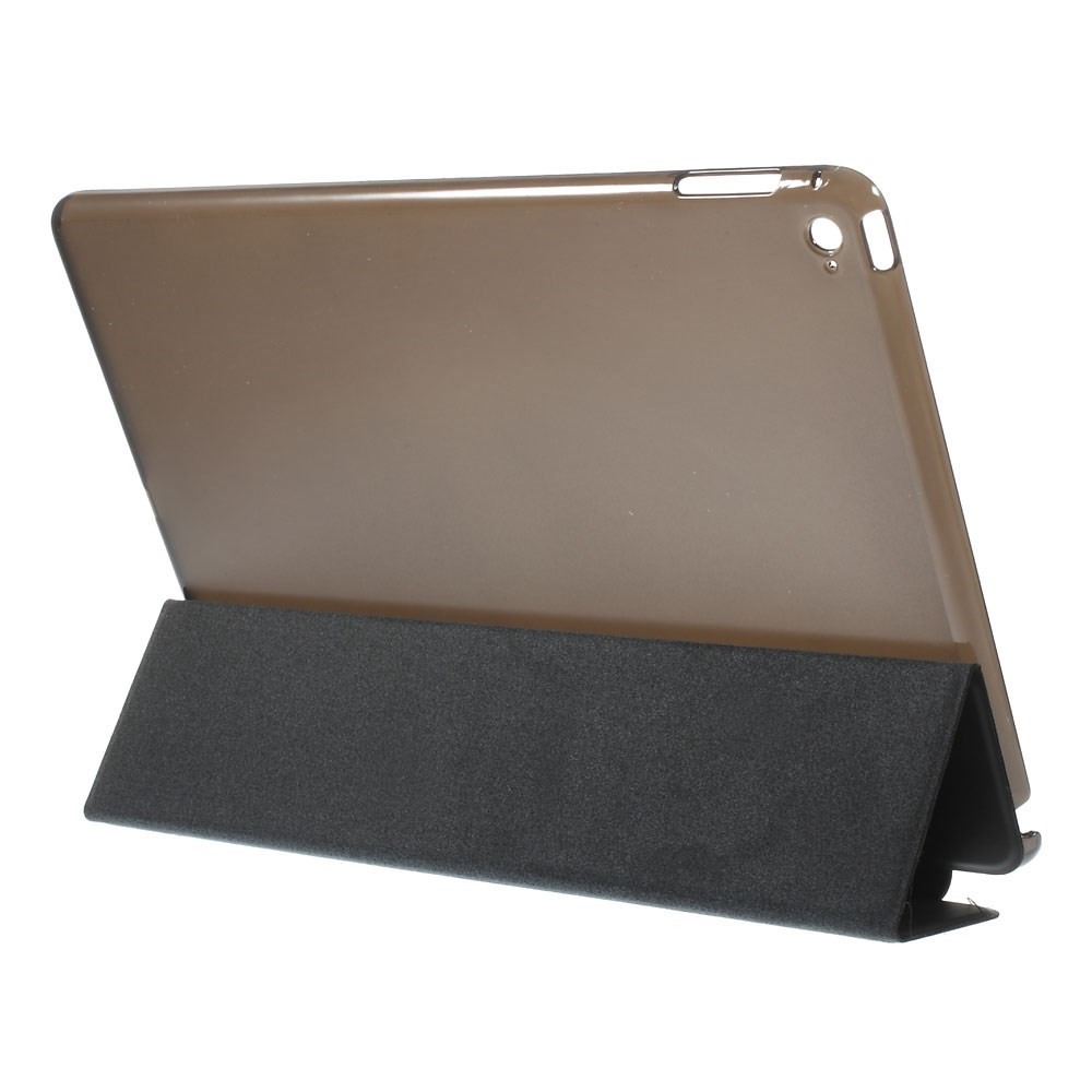For iPad Air 2 Slim Tri-fold Stand Leather Flip Cover - Black-4