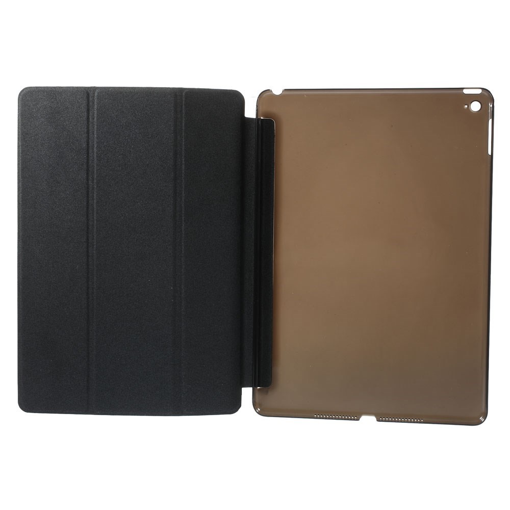 For iPad Air 2 Slim Tri-fold Stand Leather Flip Cover - Black-6