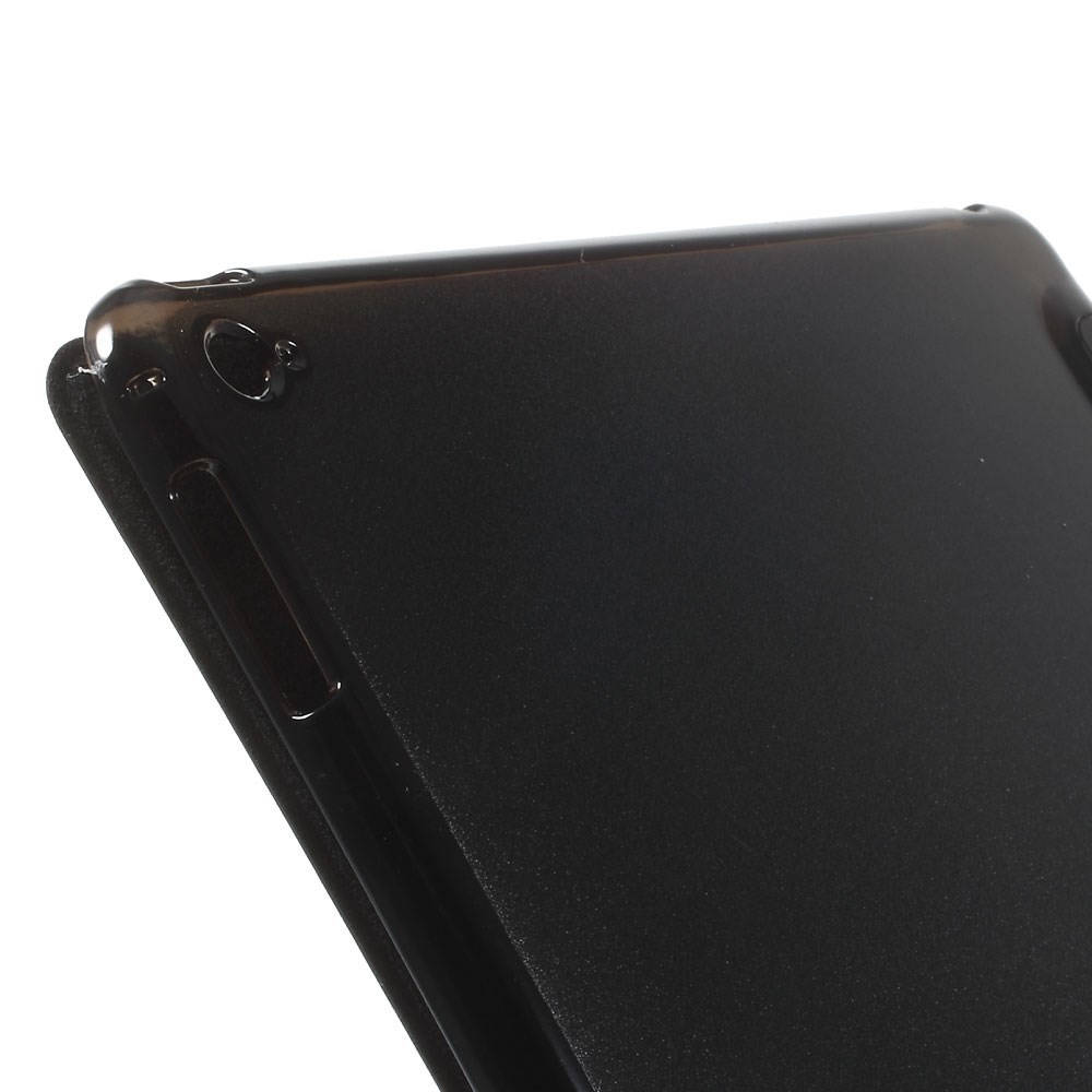 For iPad Air 2 Slim Tri-fold Stand Leather Flip Cover - Black-7