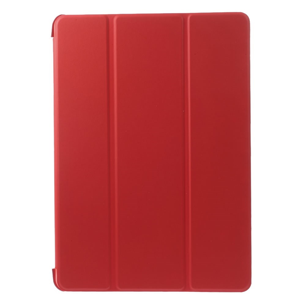 For iPad Air 2 Slim Tri-fold Stand Folio Leather Cover - Red-1