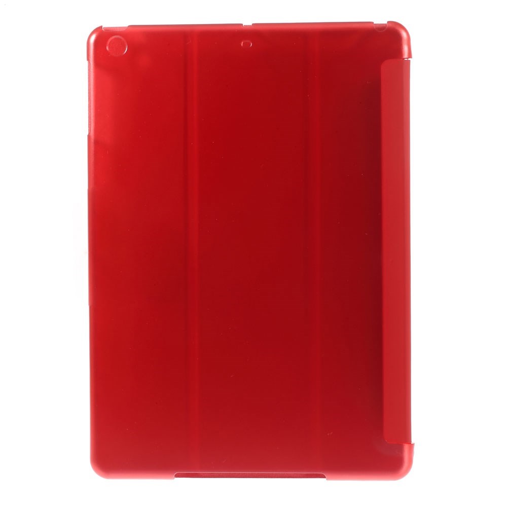For iPad Air 2 Slim Tri-fold Stand Folio Leather Cover - Red-2
