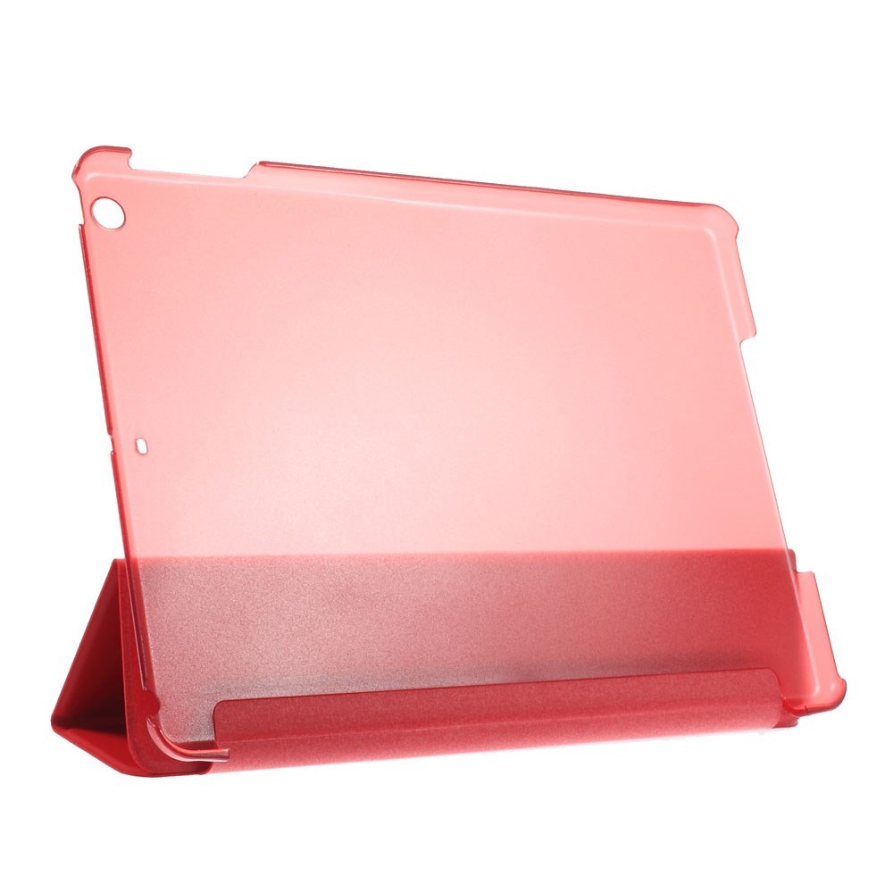 For iPad Air 2 Slim Tri-fold Stand Folio Leather Cover - Red-3