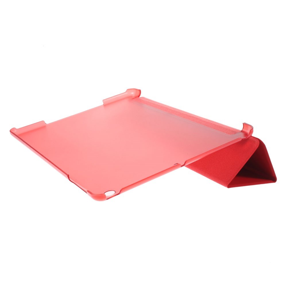 For iPad Air 2 Slim Tri-fold Stand Folio Leather Cover - Red-5