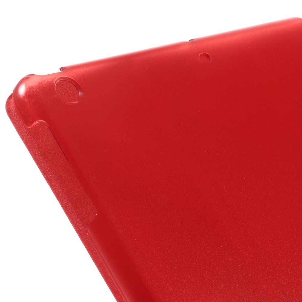 For iPad Air 2 Slim Tri-fold Stand Folio Leather Cover - Red-7