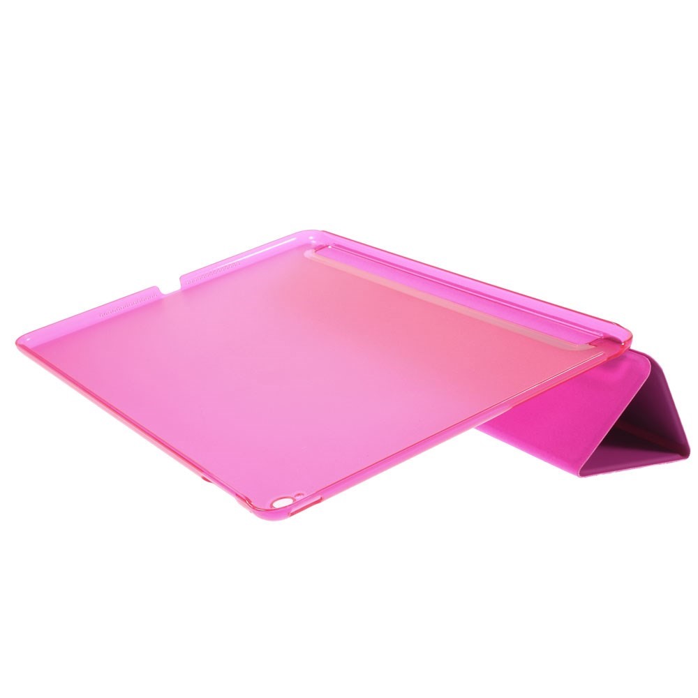 For iPad Air 2 Slim Tri-fold Stand Folio Leather Cover - Rose-5