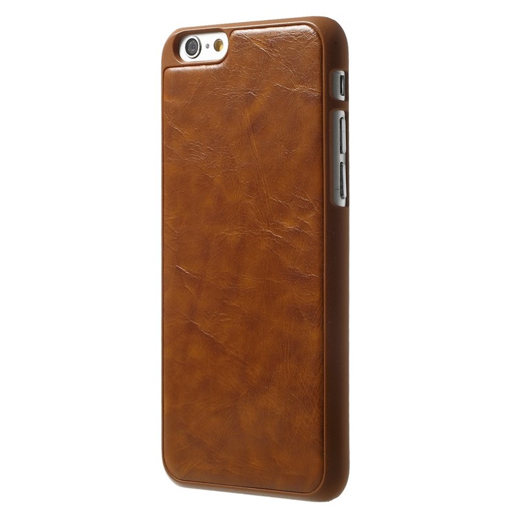 2-in-1 Oil Wax Leather Flip Cover + Detachable PC Shell for iPhone 6s 6 4.7-inch - Brown-7