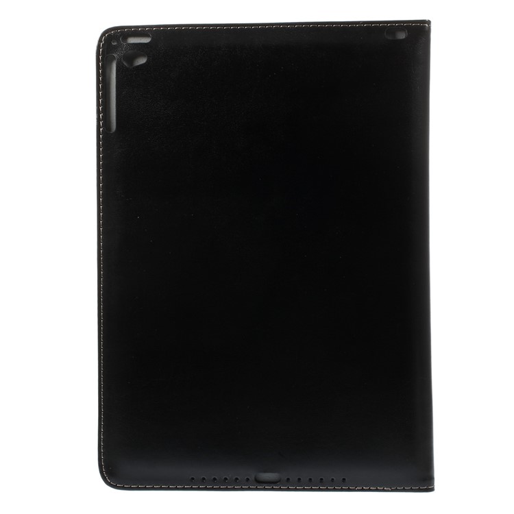 KAKUSIGA Leather Stand Case w/ Elastic Band for iPad Air 2 - Black-3
