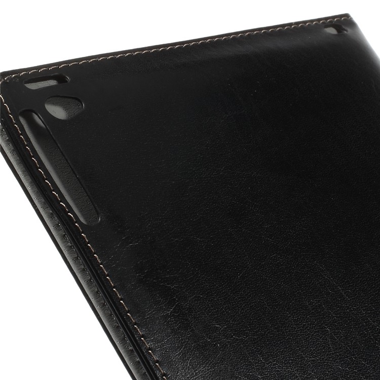 KAKUSIGA Leather Stand Case w/ Elastic Band for iPad Air 2 - Black-6