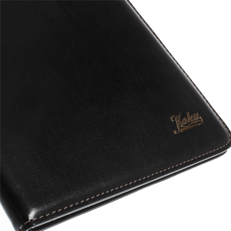 KAKUSIGA Leather Stand Case w/ Elastic Band for iPad Air 2 - Black-7