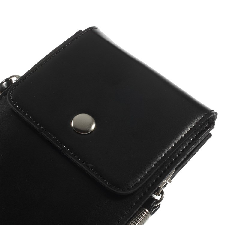 PU Leather Pouch Shoulder Bag for iPhone 7 Plus/ 6 Plus / 6s Plus 5.5 Inch - Black-5
