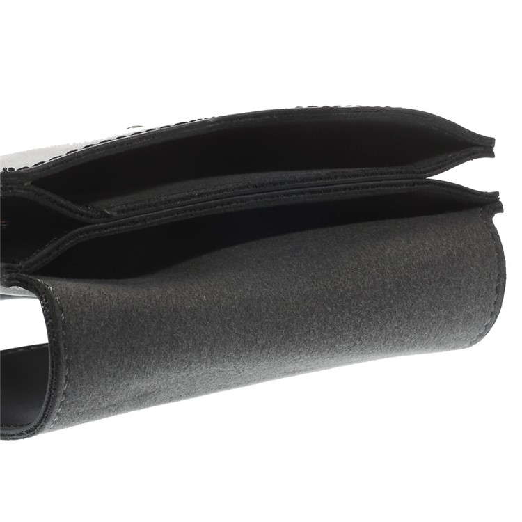 PU Leather Pouch Shoulder Bag for iPhone 7 Plus/ 6 Plus / 6s Plus 5.5 Inch - Black-7