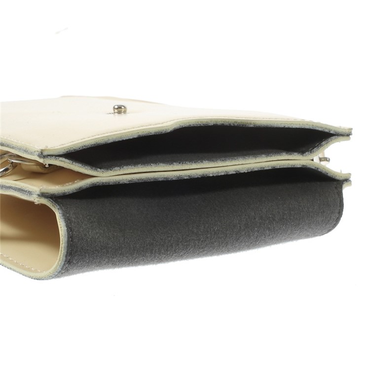 PU Leather Pouch Shoulder Bag for iPhone 7 Plus/ 6 Plus / 6s Plus 5.5 Inch - Beige-6