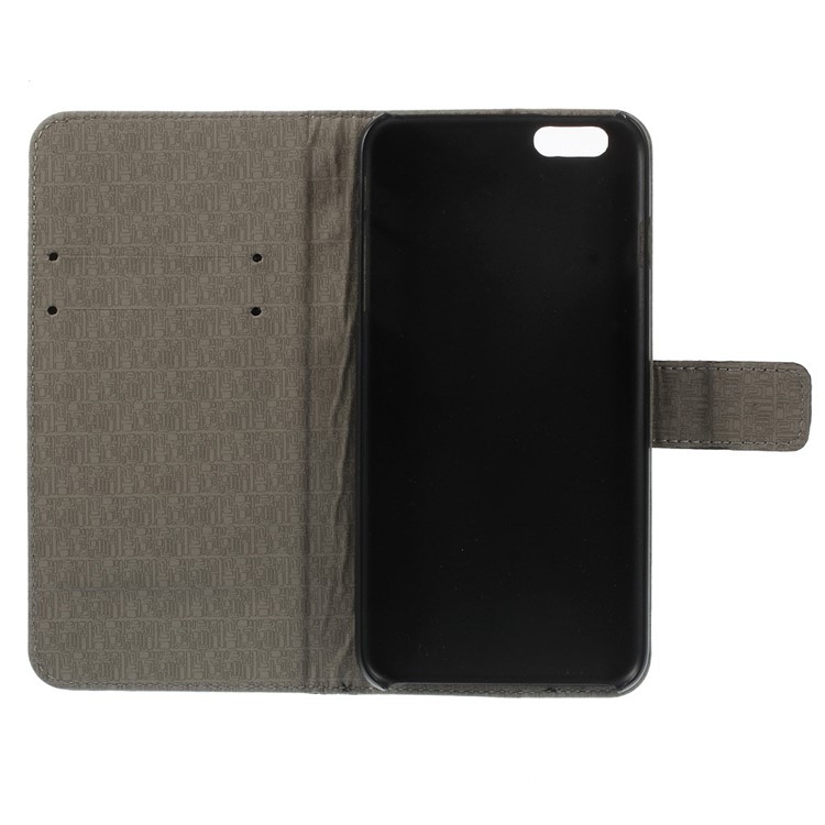 Magnetic Genuine Leather Stand Case for iPhone 6 Plus / 6s Plus with Card Slot - Black-7