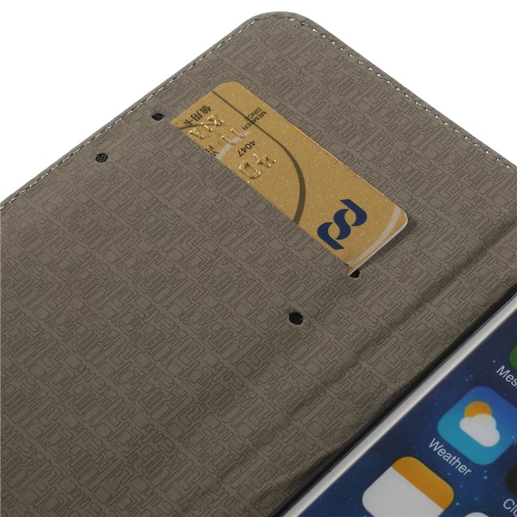 Lychee Genuine Leather Case Cover for iPhone 6 6s (4.7) with Card Slots - Black-10