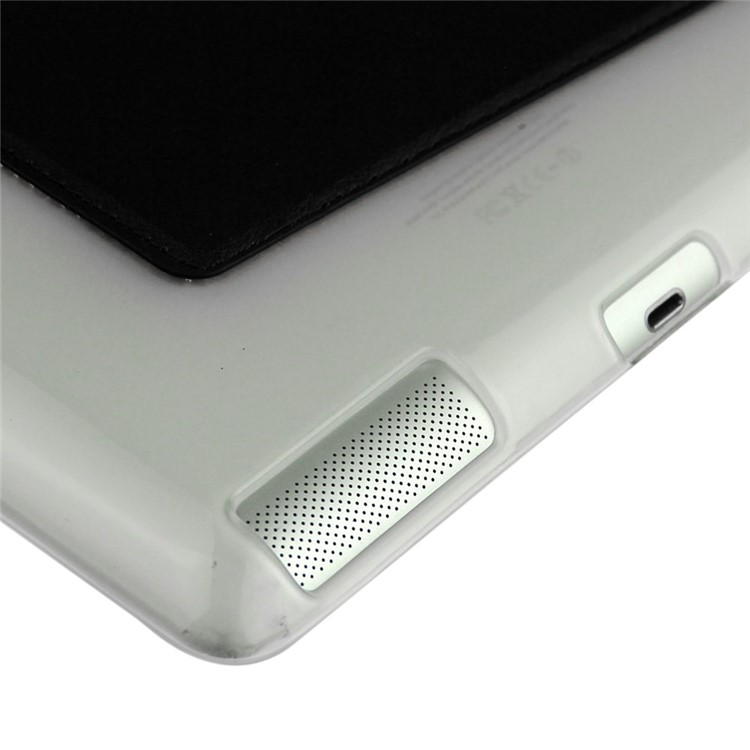 ENKAY Origami Stand Smart TPU & Leather Case for iPad 2 3 4 - Black-5