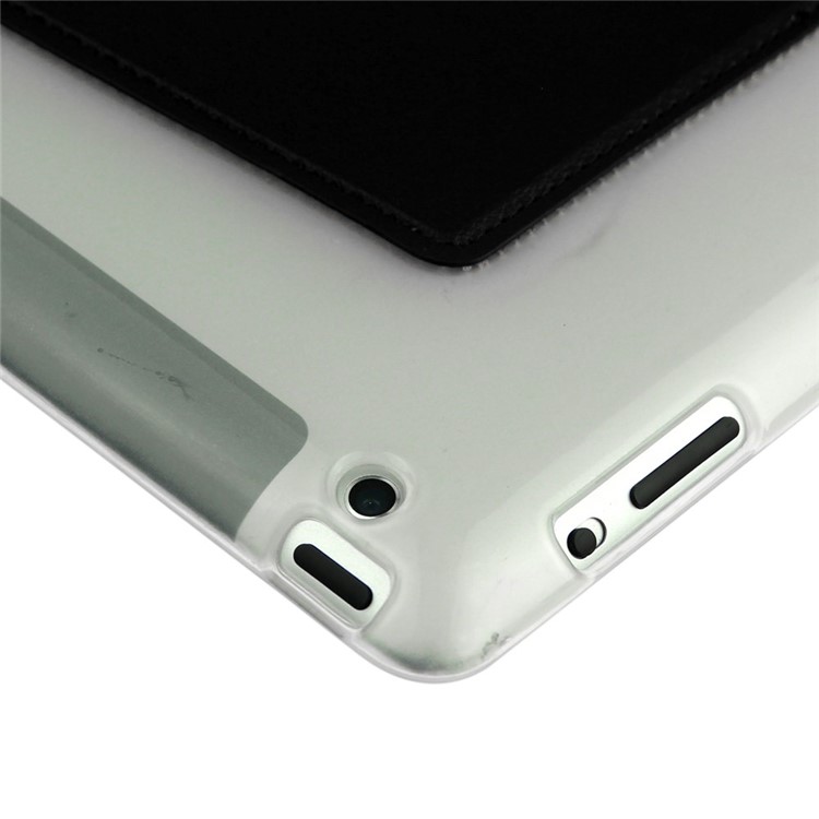 ENKAY Origami Stand Smart TPU & Leather Case for iPad 2 3 4 - Black-6