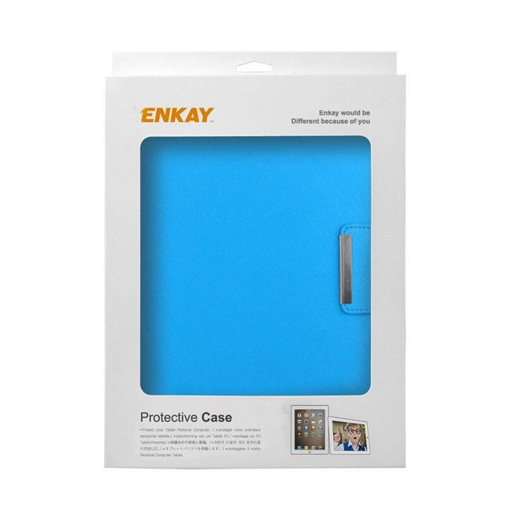 ENKAY Origami Stand Smart TPU & Leather Case for iPad 2 3 4 - Red-8