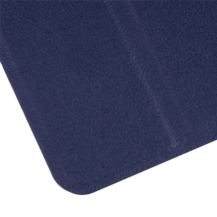 ENKAY Smart TPU & Leather Cover for iPad 2 3 4 with Origami Stand - Dark Blue-7