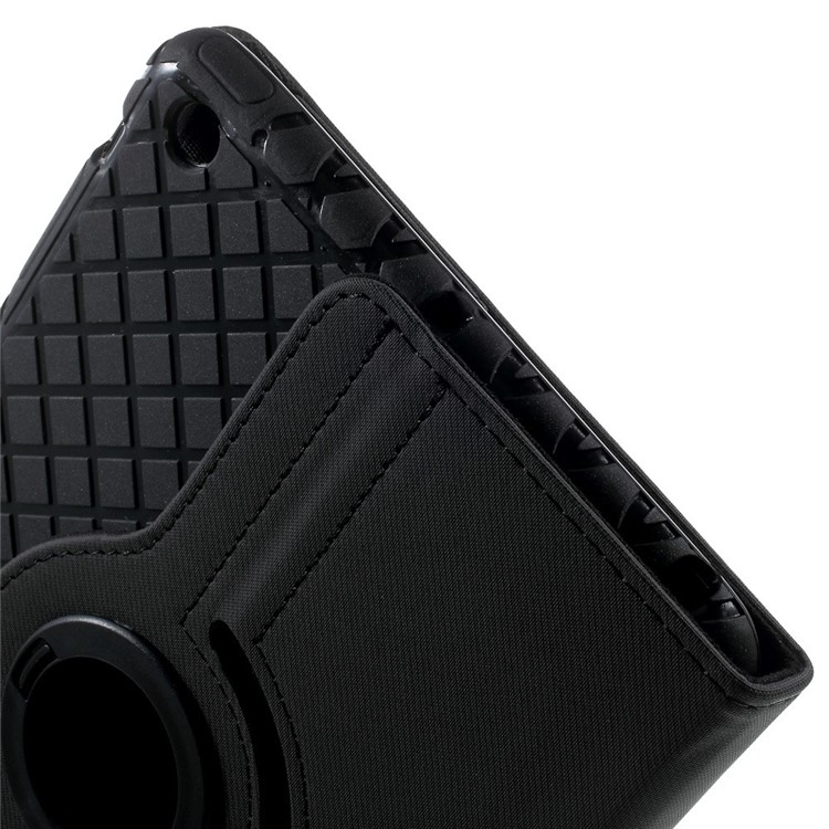 Twill Grain Leather Case w/ 360 Degree Rotatory Stand for iPad Mini / Mini 2 / Mini 3 - Black-11