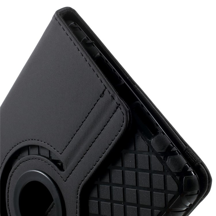 Twill Grain Leather Case w/ 360 Degree Rotatory Stand for iPad Mini / Mini 2 / Mini 3 - Black-12