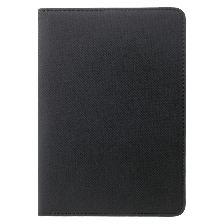 Twill Grain Leather Case w/ 360 Degree Rotatory Stand for iPad Mini / Mini 2 / Mini 3 - Black-2