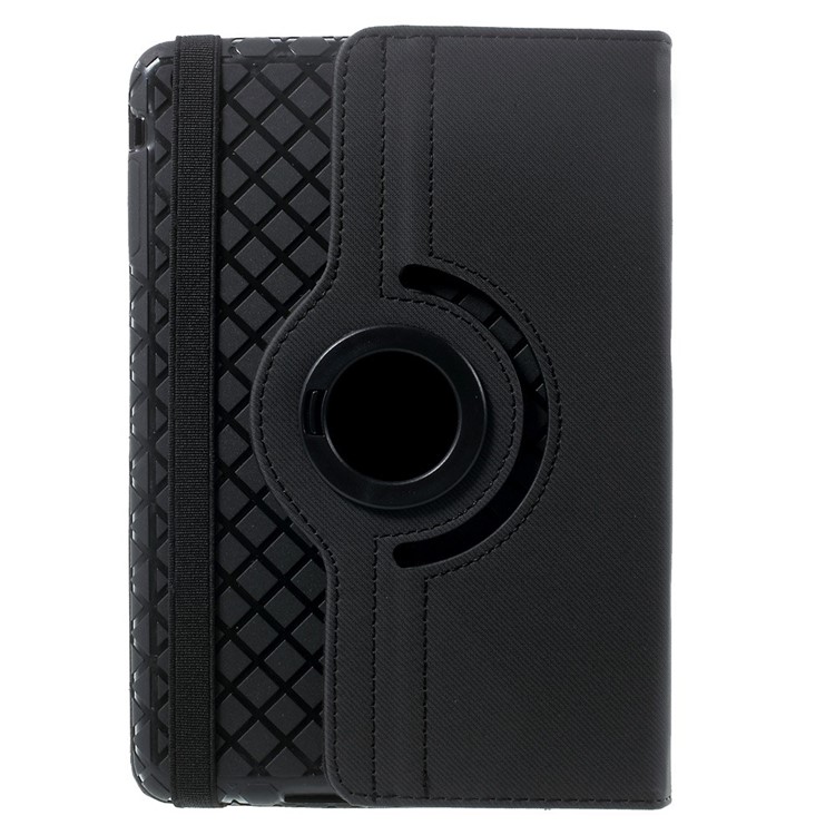 Twill Grain Leather Case w/ 360 Degree Rotatory Stand for iPad Mini / Mini 2 / Mini 3 - Black-3