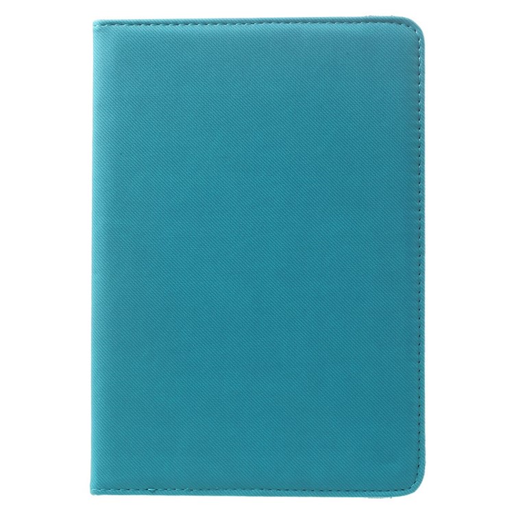 Twill Grain Leather Cover w/ 360 Degree Rotatory Stand for iPad Mini / Mini 2 / Mini 3 - Baby Blue-2