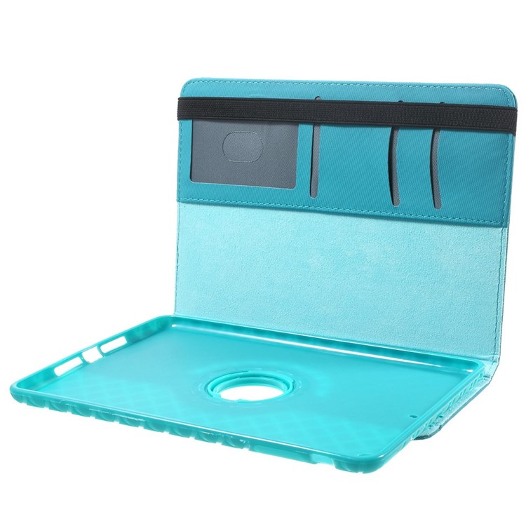 Twill Grain Leather Cover w/ 360 Degree Rotatory Stand for iPad Mini / Mini 2 / Mini 3 - Baby Blue-8