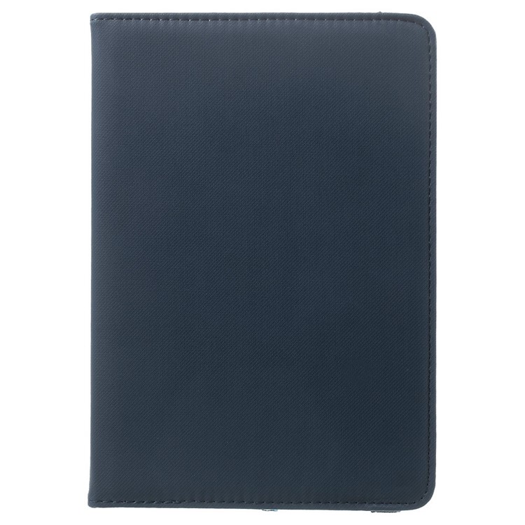 Twill Grain Leather Cover w/ 360 Degree Rotatory Stand for iPad Mini / Mini 2 / Mini 3 - Dark Blue-2