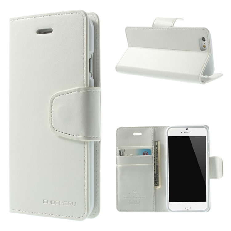 MERCURY Goospery Sonata Diary Wallet Leather Stand Case for iPhone 6 Plus / 6s Plus - White-1