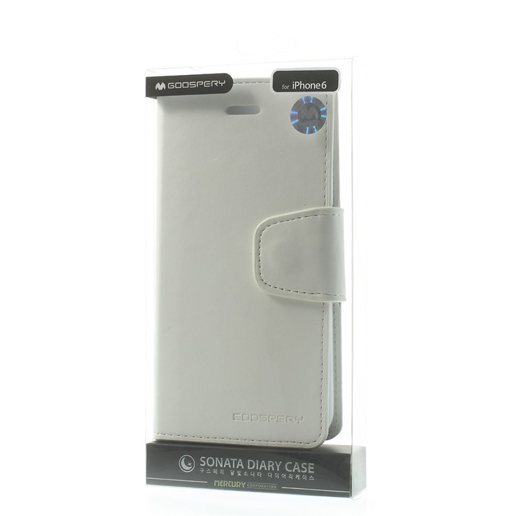 MERCURY Goospery Sonata Diary Wallet Leather Stand Case for iPhone 6 Plus / 6s Plus - White-11