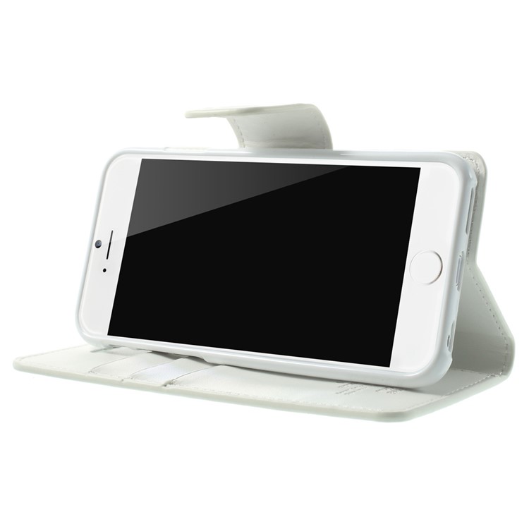 MERCURY Goospery Sonata Diary Wallet Leather Stand Case for iPhone 6 Plus / 6s Plus - White-3