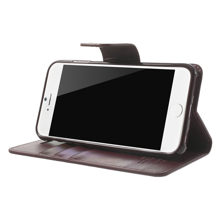 MERCURY Goospery Sonata Diary Magnetic Leather Stand Shell for iPhone 6 Plus / 6s Plus - Wine Red-3