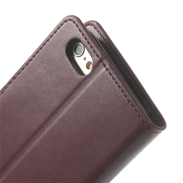 MERCURY Goospery Sonata Diary Magnetic Leather Stand Shell for iPhone 6 Plus / 6s Plus - Wine Red-7