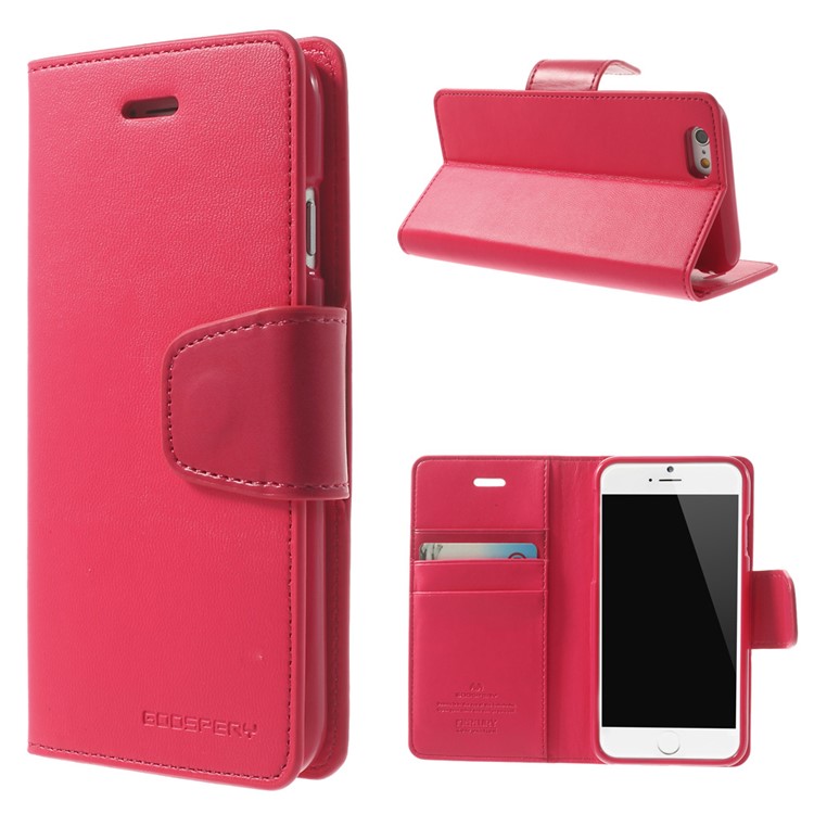 MERCURY Goospery Sonata Diary Stand Leather Protective Case for iPhone 6 Plus / 6s Plus - Rose-1