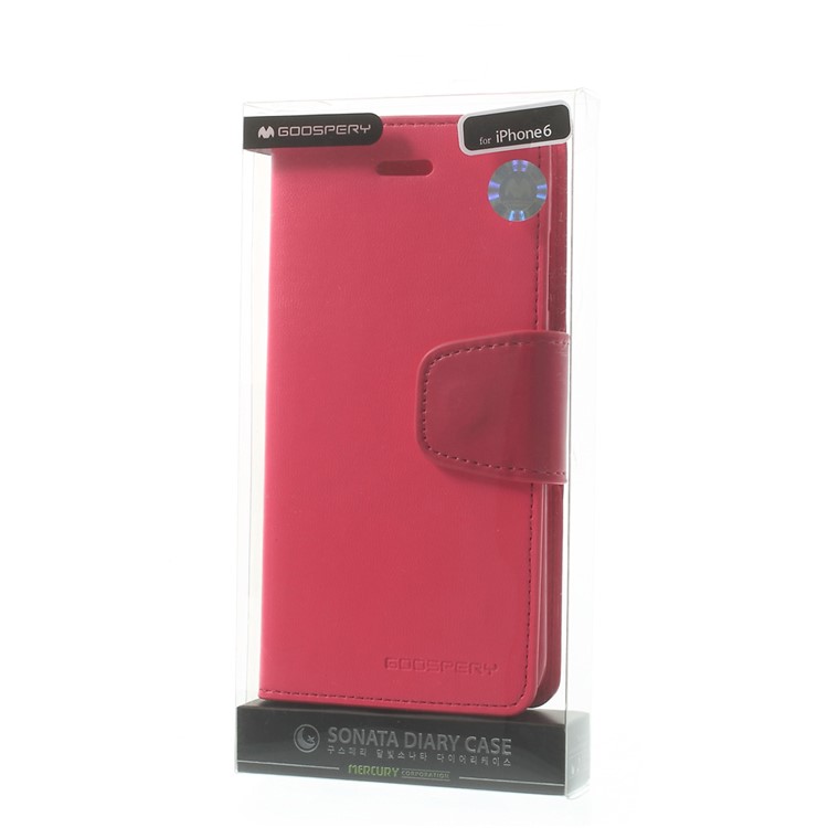 MERCURY Goospery Sonata Diary Stand Leather Protective Case for iPhone 6 Plus / 6s Plus - Rose-11