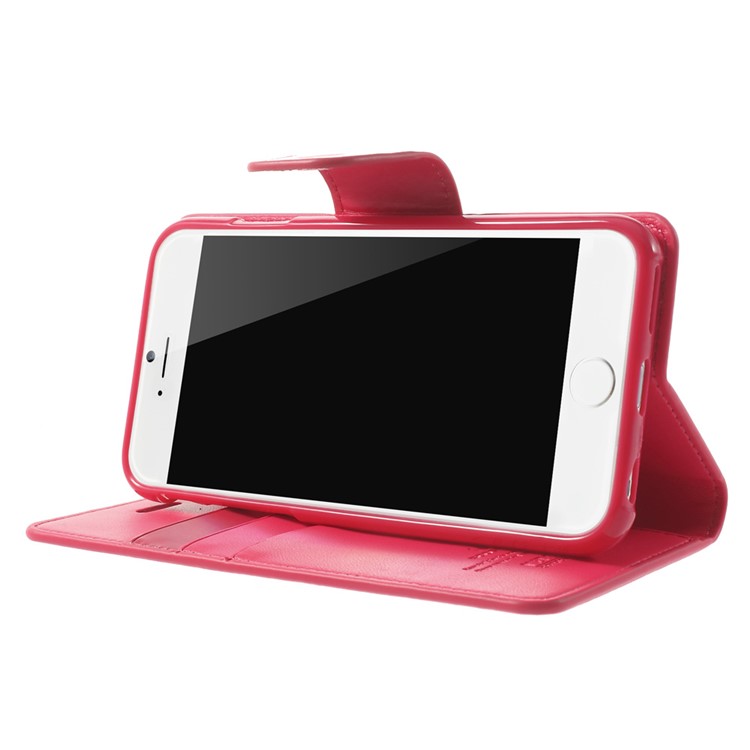 MERCURY Goospery Sonata Diary Stand Leather Protective Case for iPhone 6 Plus / 6s Plus - Rose-3