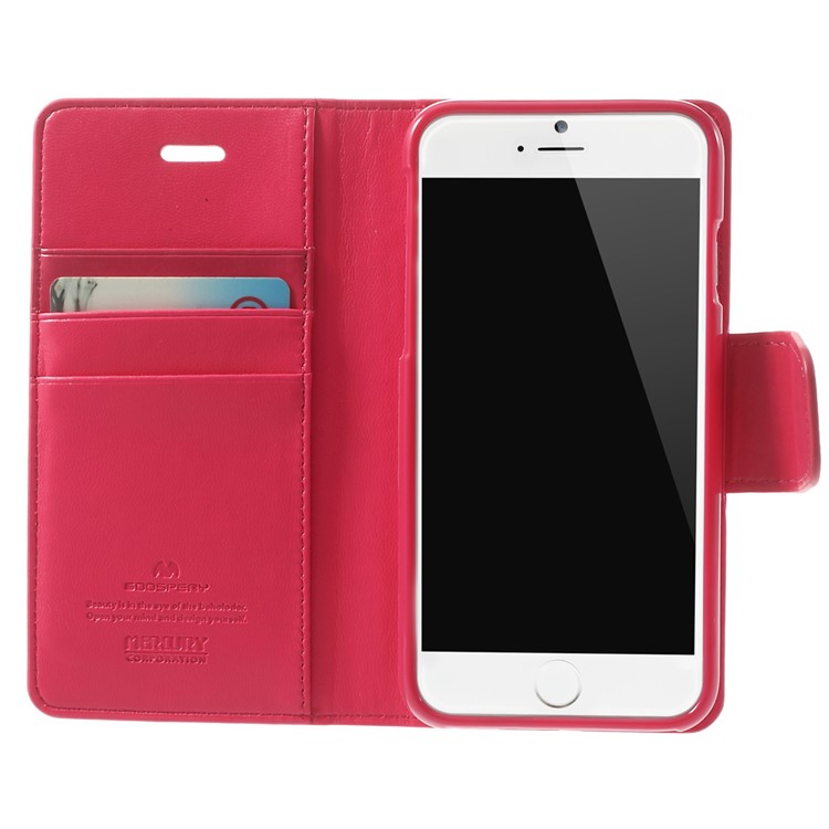 MERCURY Goospery Sonata Diary Stand Leather Protective Case for iPhone 6 Plus / 6s Plus - Rose-5