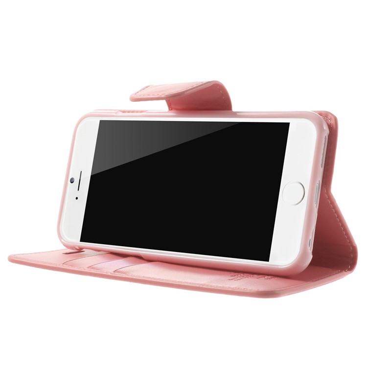Mercury GOOSPERY for iPhone 6 Plus / 6s Plus Goospery Sonata Diary Stand Leather Skin Case - Pink-3