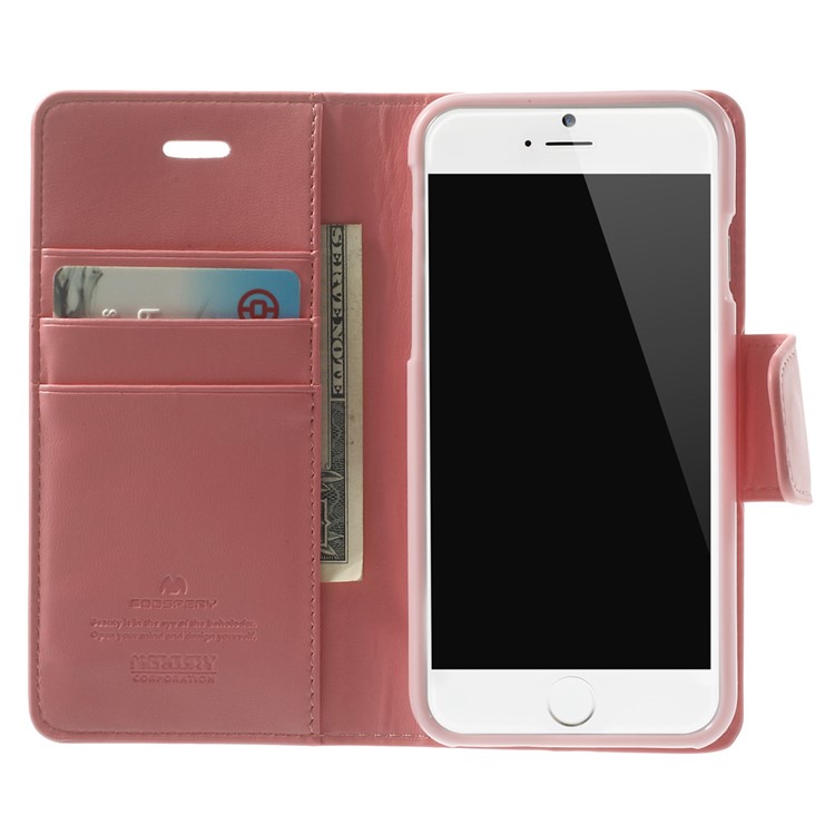 Mercury GOOSPERY for iPhone 6 Plus / 6s Plus Goospery Sonata Diary Stand Leather Skin Case - Pink-5