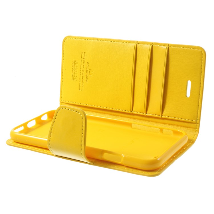 Mercury GOOSPERY for iPhone 6 Plus / 6s Plus Goospery Sonata Diary Wallet Stand Leather Cover - Yellow-10