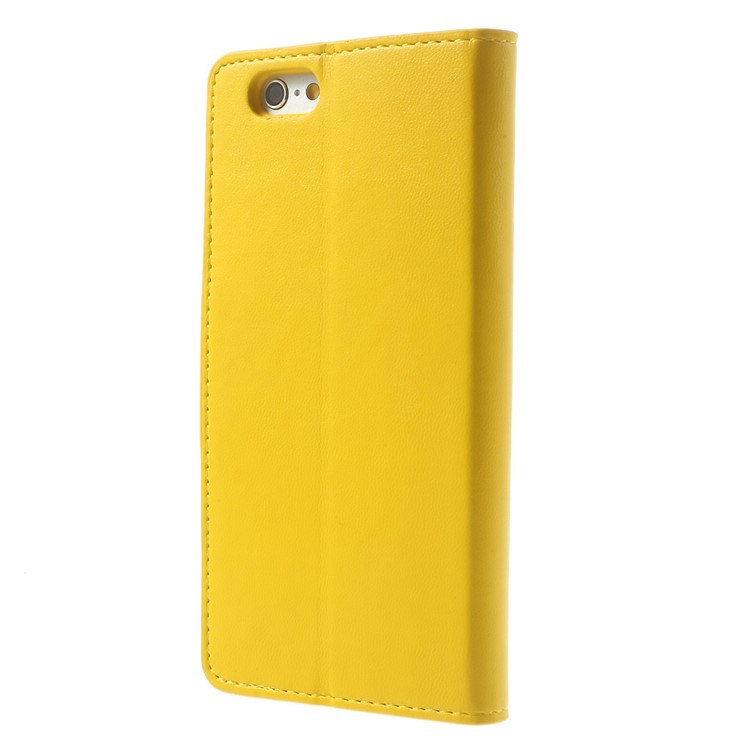 Mercury GOOSPERY for iPhone 6 Plus / 6s Plus Goospery Sonata Diary Wallet Stand Leather Cover - Yellow-2