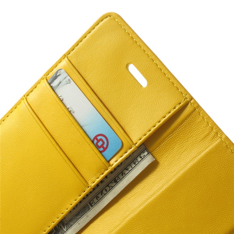 Mercury GOOSPERY for iPhone 6 Plus / 6s Plus Goospery Sonata Diary Wallet Stand Leather Cover - Yellow-6