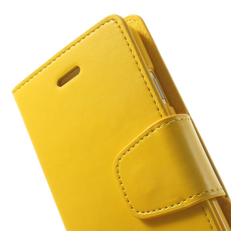 Mercury GOOSPERY for iPhone 6 Plus / 6s Plus Goospery Sonata Diary Wallet Stand Leather Cover - Yellow-8